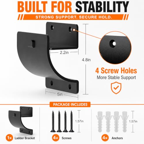 Heavy Duty Ladder Hook for Garage (2 Pack)