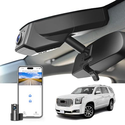 Front 4K & Rear 1080P Dash Cam for GMC Yukon (Model C Front 4K and Rear 1080P)