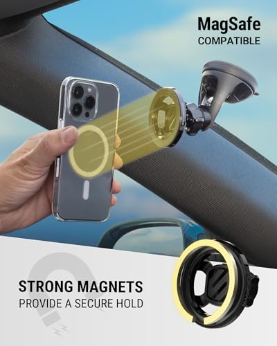 SMS2WD MagicMount MagSafe Suction Cup Phone Mount for Car Windshield (Window / Dash Suction / 1 Pack)