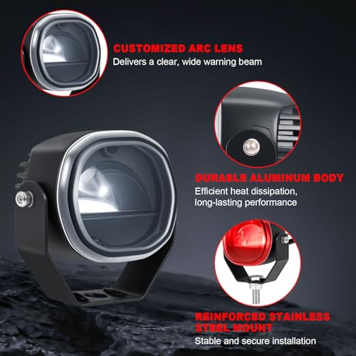 LED Forklift Arc Safety Light Red Warning Line Lamp for Industrial Lift (Red)