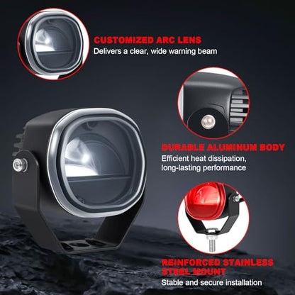 LED Forklift Arc Safety Light Red Warning Line Lamp for Industrial Lift (Red)