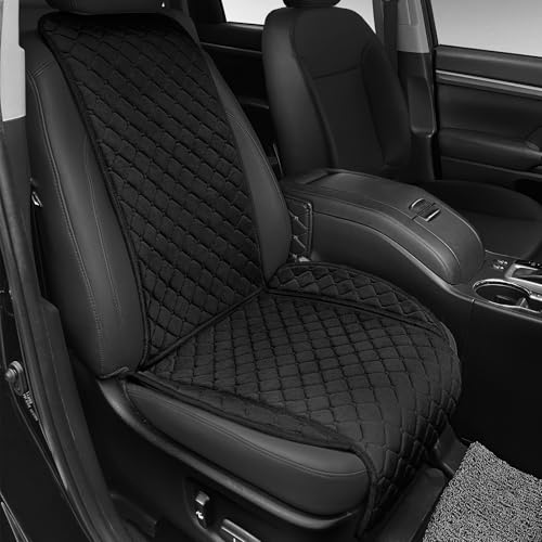 Comfortable Car Seat Covers Universal Front Seat Covers for Car Accessories (Black)