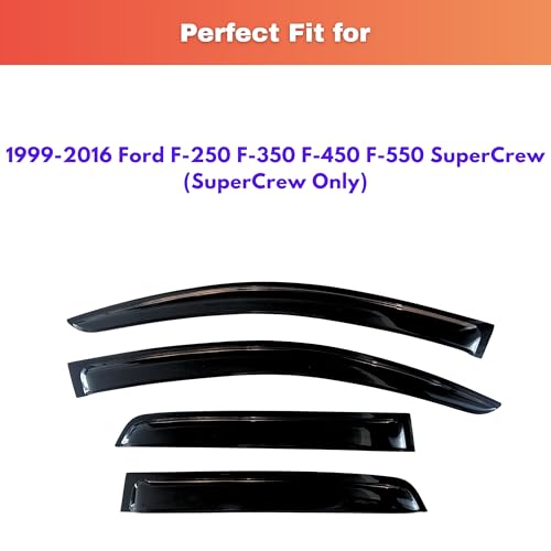 Rain Guards Fit for 1999 (1999-2016 F250/F350/F450/F550 SuperCrew)