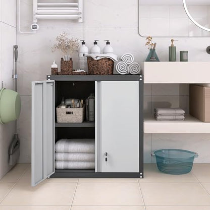 Garage Wall Cabinet (27.95"H Wall Cabinet / Black&grey)