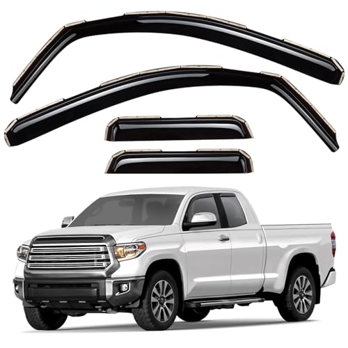 Window Deflectors Smoke Tinted in (For Tundra 07-21 Double Cab)