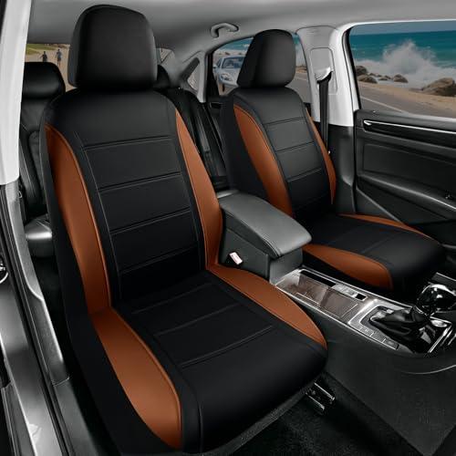Leather Seat Covers (Brown Front)