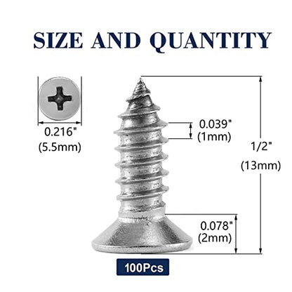 4 x 1 2" Wood Screw 100Pcs 18 (#4 x 1/2")