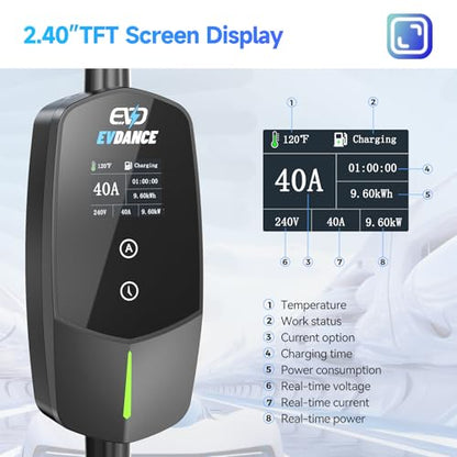 Level 2 EV Charger 40Amp (Black)