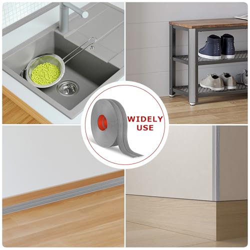 Wall Corner Protector Peel and Stick Corner Trim Molding (2.4 In x 20 Ft / Light Gray Wood)