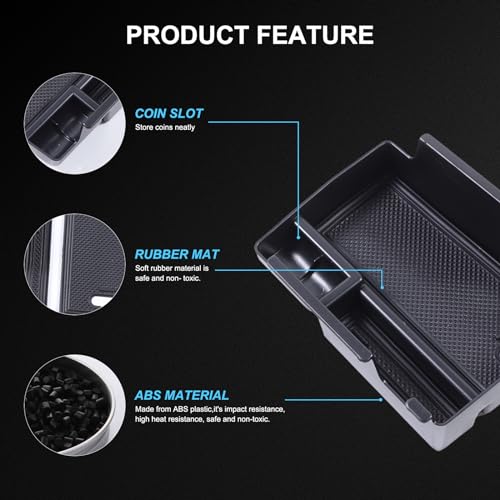 Center Console Armrest Box Organizer Tray Insert Compatible with Alfa Romeo Tonale