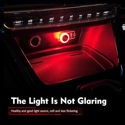 1 PC Mini Crystal USB Car Ambient Lighting (Red / 1 PC)