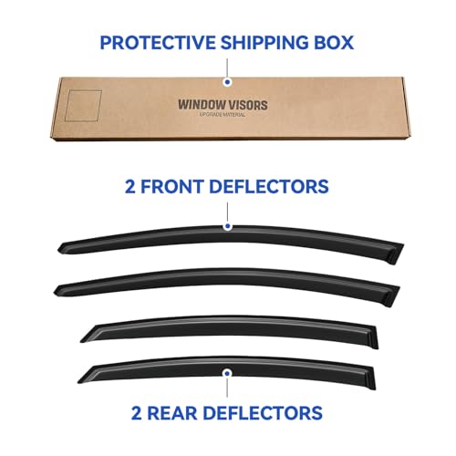 Window Visors Rain Guards for 2011 (2011-2016 Hyundai Elantra Sedan)