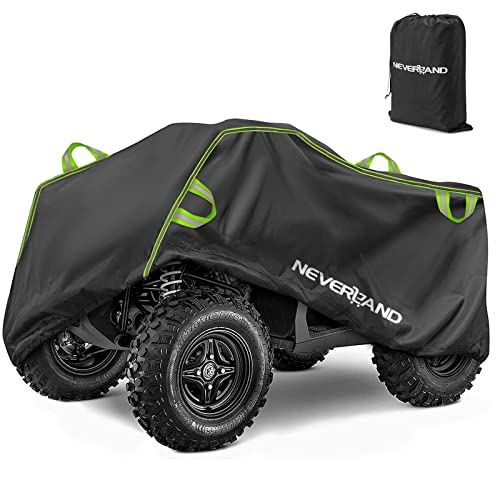 ATV Cover Heavy Duty Waterproof 4 Wheeler Cover for Honda L (Green & Black / L-78.7''L x 37.4''W x 41.7''H)