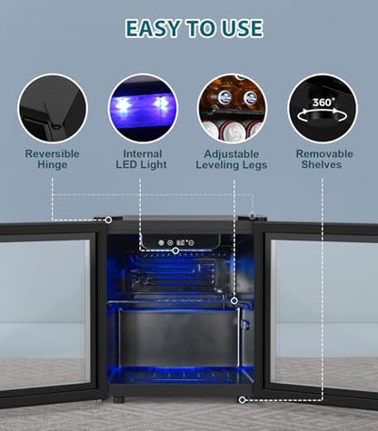 50 Cans Beverage Refrigerator Cooler (Black)