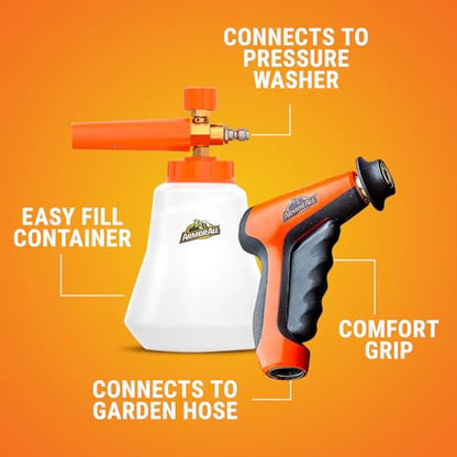 2-in-1 Foam Cannon Kit for Garden Hoses and Power Washers (1 Count (Pack of 1) / Foam Cannon (1 pack))