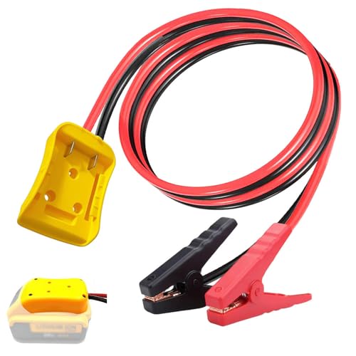 Jumper Cables with Adapter Compatible with Dewalt 20V Battery (2FT)