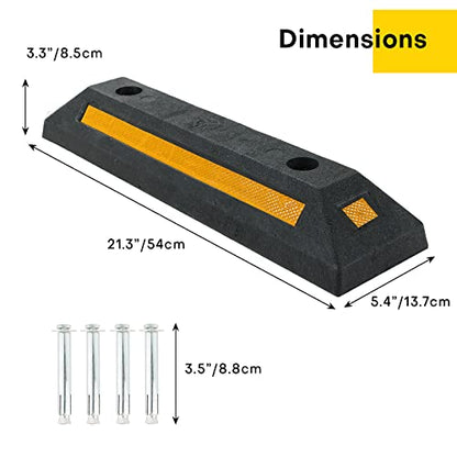 2 Pack Rubber Parking Guide Blocks