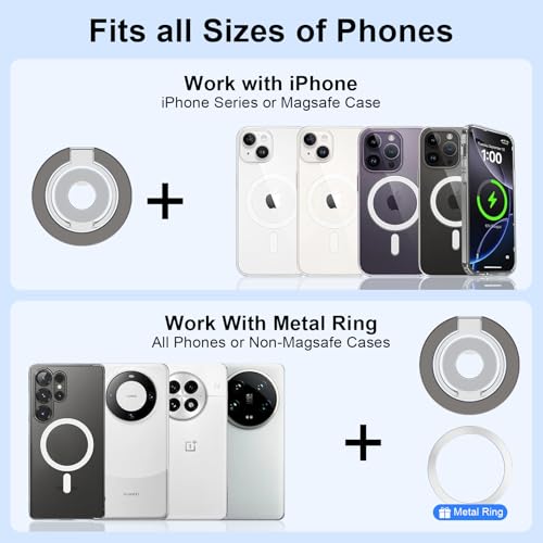 Magnetic Phone Ring Holder for MagSafe (gray)