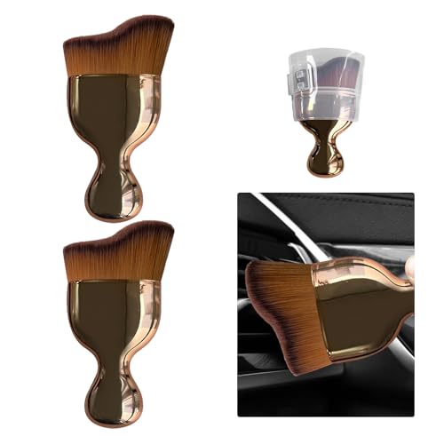2 PCS Car Detailing Brush (Rose Golden / 2 PCS)