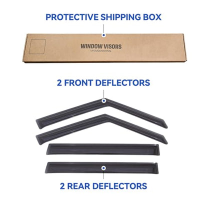 Window Visors Rain Guards for 2009 2010 2011 2012 2013 Kia Soul (2009-2013 Kia Soul)