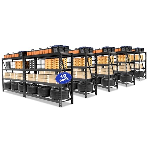 Heavy Duty Metal Shelving (68"W x 24"D x 65"H,)