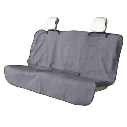 Back Seat Cover for Car Trucks Van SUV Jeep (Rear Bench Seat Towel / Grey)