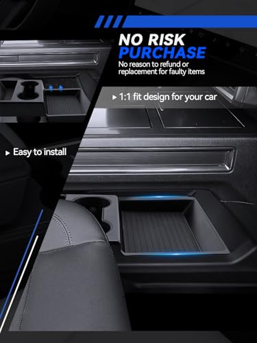 for Hummer Lower Center Console Organizer 2023 2024 2025 2026 GMC Hummer EV SUV Accessories 2 Pcs Set with Center Console Organizer + Cup Holder Durable ABS Plastic (for 2023-2026 GMC Hummer)