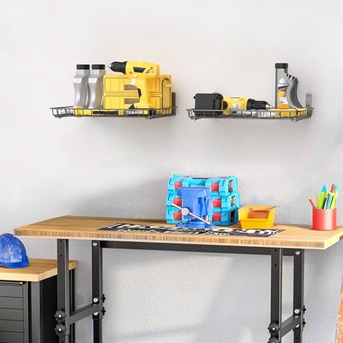 Garage 12x18 inch Wall Shelf (Black / 12x18 in)