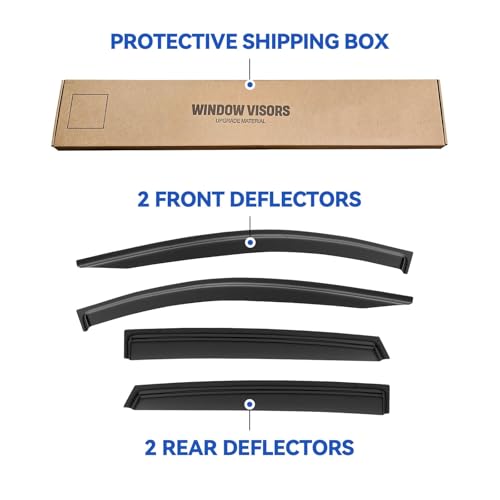 Window Visors Rain Guards for 2020 (2020-2026 Ford Escape)
