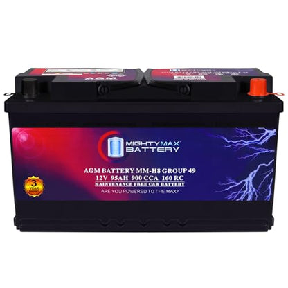 MM H8 Start and Stop Car BCI Group 49 12V 95Ah (Group 49)