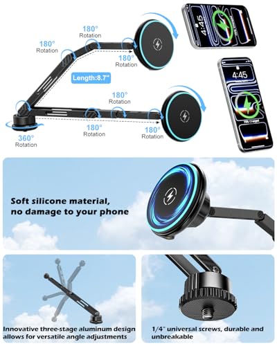 Extended 15W Magnetic Wireless Car Charger Phone Mount for Ford Bronco 2021 (Extended)