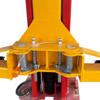 10 000 lbs Two Post Clear Floor Car Lift Asymmetric Two (Red)