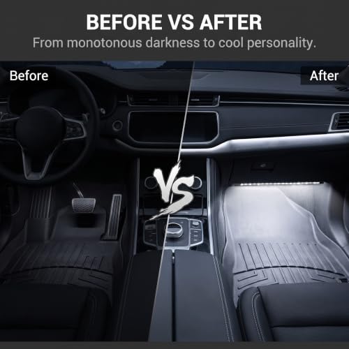 24‑LED USB Car Interior Ambient Light Strips (1 PC / White)