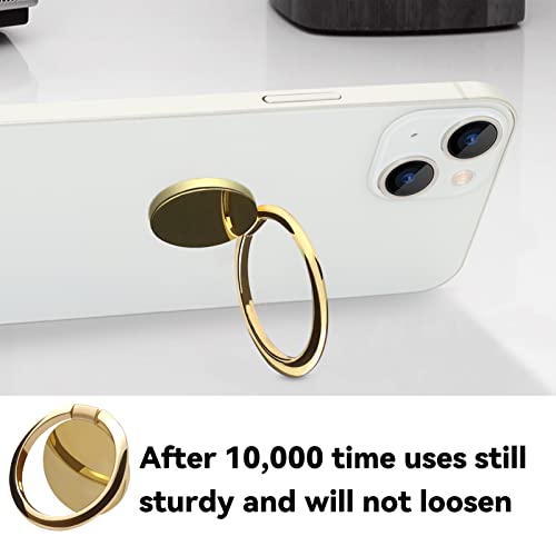 Metal Cell Phone Ring Holder Finger Ring Stand (Gold)
