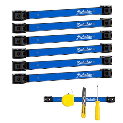 6 Pieces 12" Magnetic Tool Holder Strip (Blue 6PC / 12")