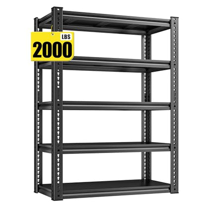 Garage Shelving Load 2000 LBS (Black)