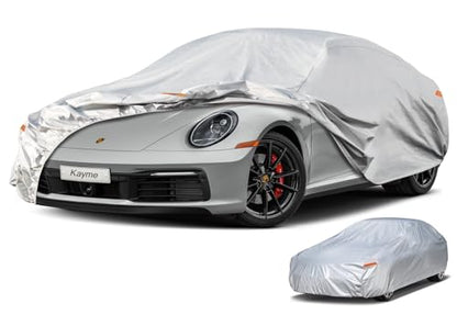 Coupe Car Cover Waterproof All Weather (Aluminum-Silver / 1 C3 Fit Coupe/Cabrio-Length (179" To 185"))