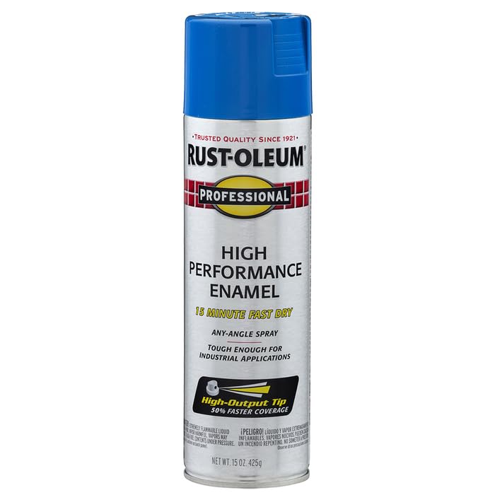 Professional High Performance Gloss Safety Blue Spray Paint (Gloss Safety Blue / 15 Ounce (Pack of 6))