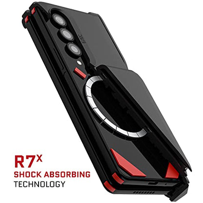 Exec Wallet Case for Galaxy Z Fold 4 with Magnetic Credit Card Holder (Galaxy Z Fold 4 / Black)
