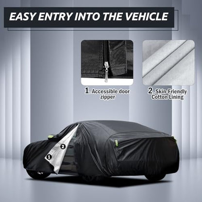 Car Cover Multi (Black / Custom Fit for Ford Mustang Chevy Camaro)