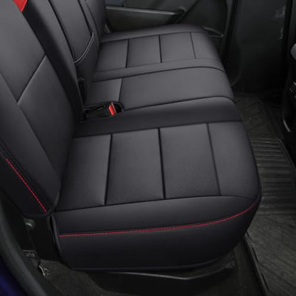 Chevy Colorado Seat Covers ((2023-2025) Full Set / Black&Red)