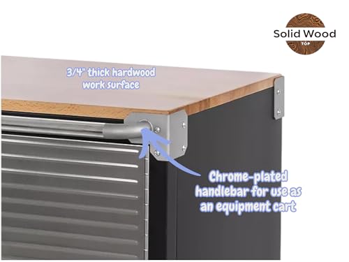 Heavy Duty Rolling Storage Cabinet with Wheels and Drawers (2 Door (28" W x 18” D x 34.5" H) / Graphite)