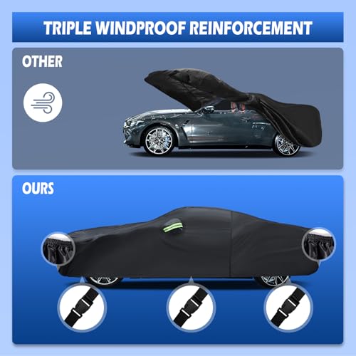 Car Cover Multi (Black / Custom Fit for Toyota Camry Honda Accord)