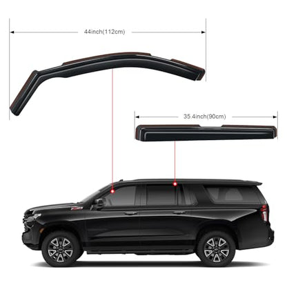 in Channel Rain Guards for Chevy Suburban 2021 (Chevy Suburban 2021-2026)