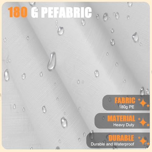 10' x 20' Carport Replacement Canopy Cover (White / 10'x20')
