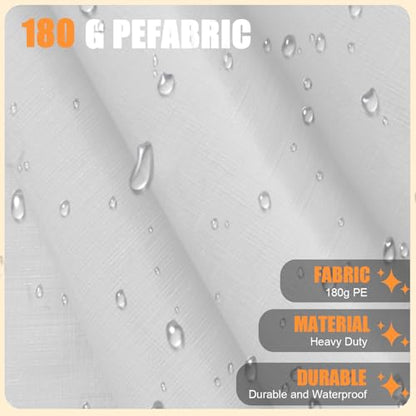10' x 20' Carport Replacement Canopy Cover (White / 10'x20')