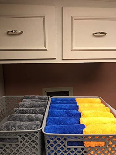 Plush Edgeless Microfiber Towel for Car (6Pack / Orange)