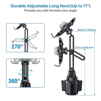 2025 Upgraded Universal Cup Phone Holder for Car (Dark Gray)