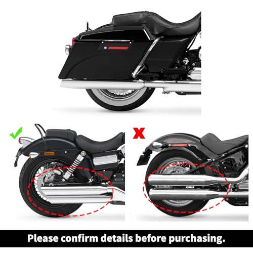 Motorcycle Saddlebags Hard Saddle Bags W (Standard / Standard W/ Black Latches)
