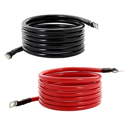 4 AWG Battery Cable 4 Gauge Pure Copper Battery Inverter Cables with 5 (6FT / 5/16")
